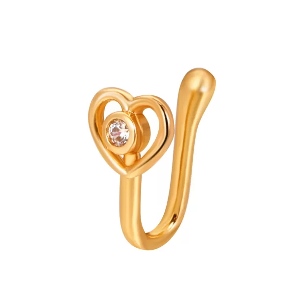 Shiny Crystal Rhinestone Hollow Heart Fake Piercing Nose Ring for Women Teens U-shaped Nose Clip Non-perforated Septum Jewelry - Image 32