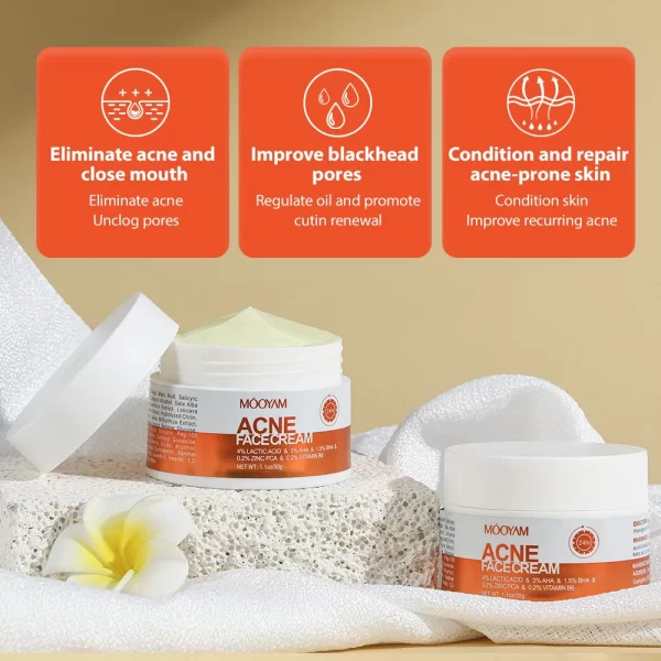 Acne Treatment Cream Anti Acne Face Cream Pimple Removal Spots Oil Control Shrink Pores Moisturizing Skin Care Cream - Image 6