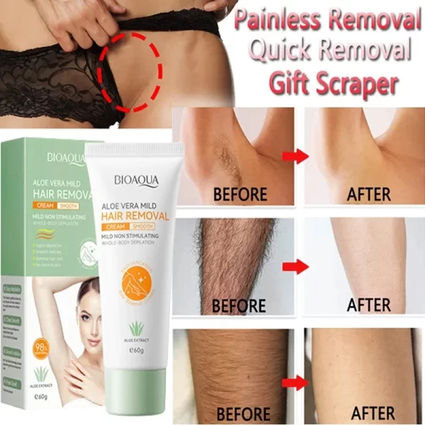 Removal Cream Fast Hair Painless  Inhibitor Arm Armpit LegsHair Growth Permanent Depilatory For Men Women Beauty Health Care 60g - Image 3