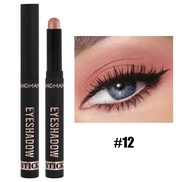 8 Color Pearlescent Eyeshadow Stick Highlighter Eyeshadow Pencil Waterproof Glitter Matte Nude Eye Shadow Pen Sparkly Eye Makeup - Image 8