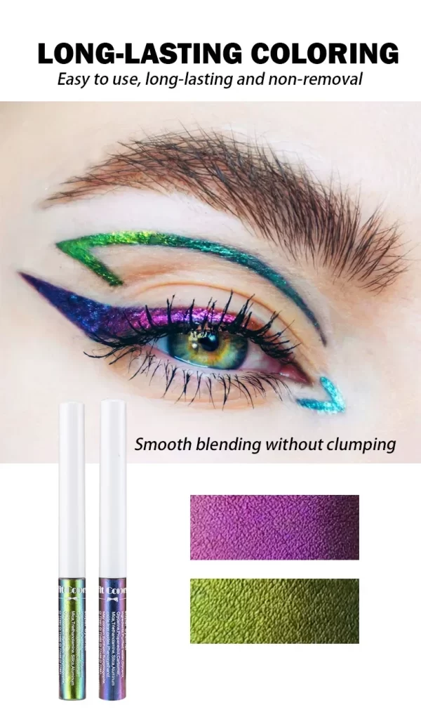 1PC Pearl Gloss Shiny Metallic Eyeshadow Liner Liquid Chameleons Eyeliner Multi Chrome Color Aurora Eye Makeup Glitter Pigment - Image 5