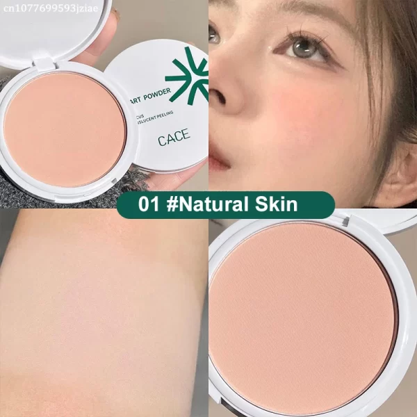 Transparent White Face Pressed Powder Matte Compact Long Lasting Oil Control Setting Powder Full Coverage Waterproof Makeup - Image 8