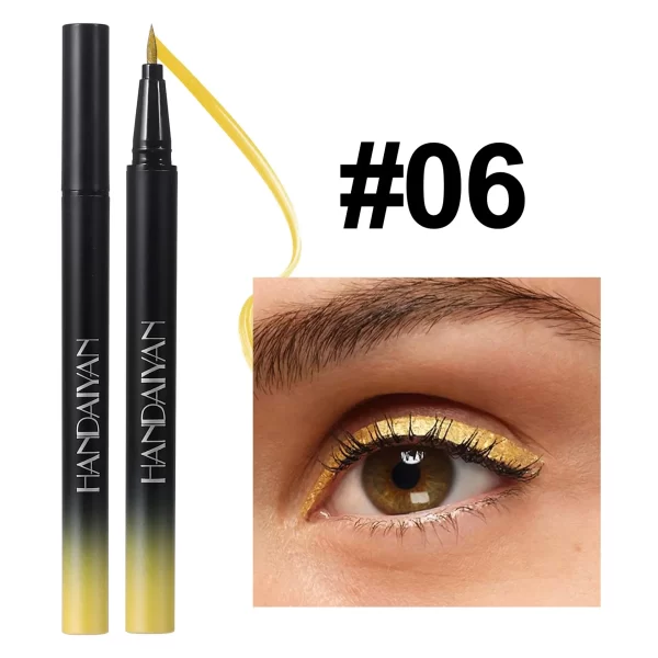 Diamond Shiny Eye Liner Eyeshadow Waterproof Quick-dry Silver Gold Metellic Pearlescent Liquid Eyeliner Silkworm Brighten Makeup - Image 10