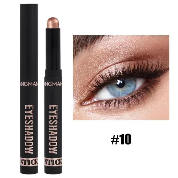 8 Color Pearlescent Eyeshadow Stick Highlighter Eyeshadow Pencil Waterproof Glitter Matte Nude Eye Shadow Pen Sparkly Eye Makeup - Image 14