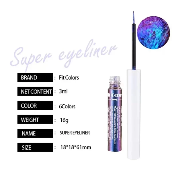 1PC Pearl Gloss Shiny Metallic Eyeshadow Liner Liquid Chameleons Eyeliner Multi Chrome Color Aurora Eye Makeup Glitter Pigment - Image 6