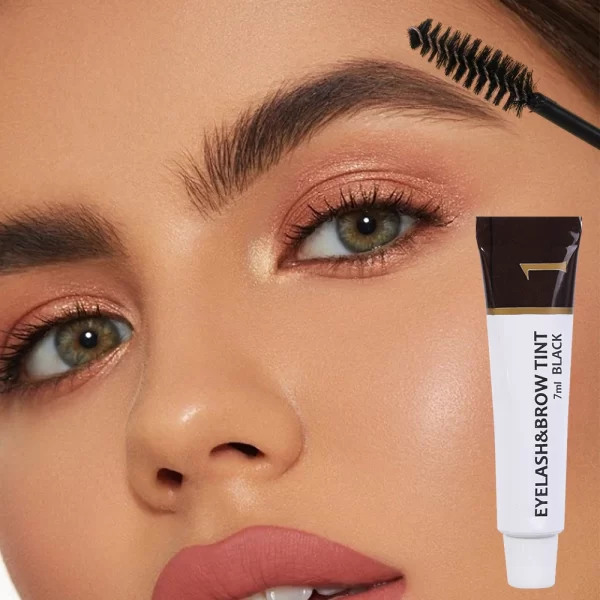 Fast Eyebrow Tint Kit Black Brown 2 in 1 Eyebrow Gel Lash Lift Tint Professional Semi-Permanent Waterproof Brow Enhancer Makeup - Image 4