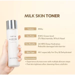 150ml Rice Toner Moisturizing Water Rejuvenates Skin Deep Face Hydrating Brightening Mild Nourishes Skin Shrinks Pores Skin Care