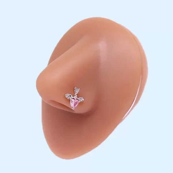 1Pcs 20G Stainless Steel L Shaped Nose Studs Ring for Women Fashion Cross Flower CZ Screw Nose Piercing Jewelry - Image 18