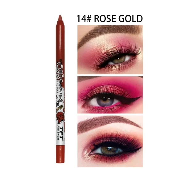 14 Colors Colorful Long-lasting Eyeliner Pencil Waterproof Quick-Dry No Blooming Blue Pink Eye Liner Pen Cosmetics Tools - Image 7