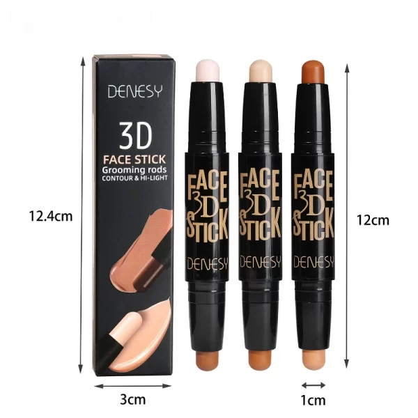Face Freckles Double Head Concealer Pen Long Lasting White Dark Circles Corrector Contour Eye Stick Pencil Cosmetic Makeup - Image 6