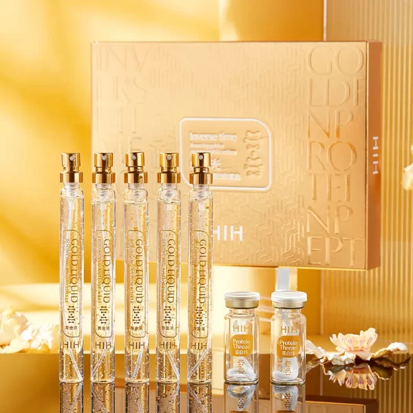 Soluble Face Lifting Threads Collagen Facial Essence Protein Peptide Gold Silk Wire Face Serum for Anti-Aging Firming Skin - Image 7