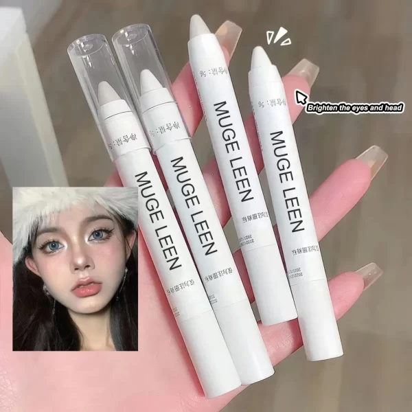 Pearl Matte White Glitter Eyeliner Pencil Brightening Eyes Head Lying Silkworm Waterproof Highlighter Eyeshadow Stick Cosmetic - Image 5