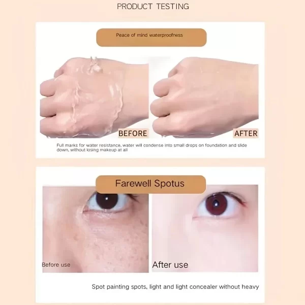 Waterproof High Concealer Foundation Lasting Concealer Suitable Tattoo Scars Acne Marks Dark Circles Uniform Skin Makeup - Image 6