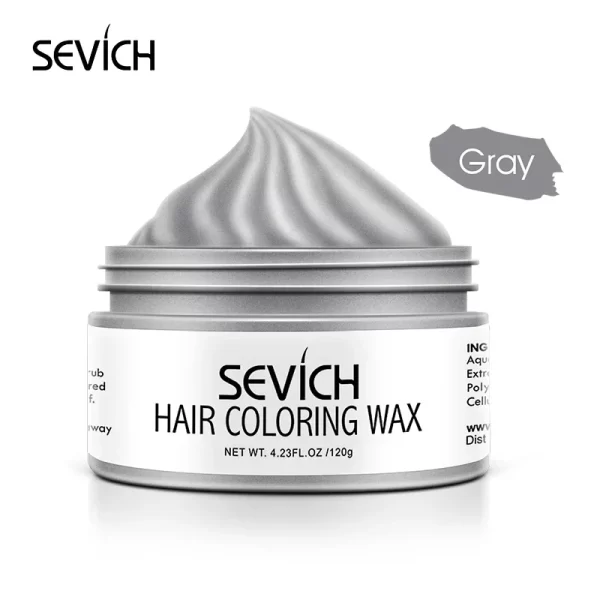 9 Color Hair Color Wax For Men and Women One-time Temporary Hair Color Cream Gel 100g Grandma Grey Color Hair Styling - Image 6