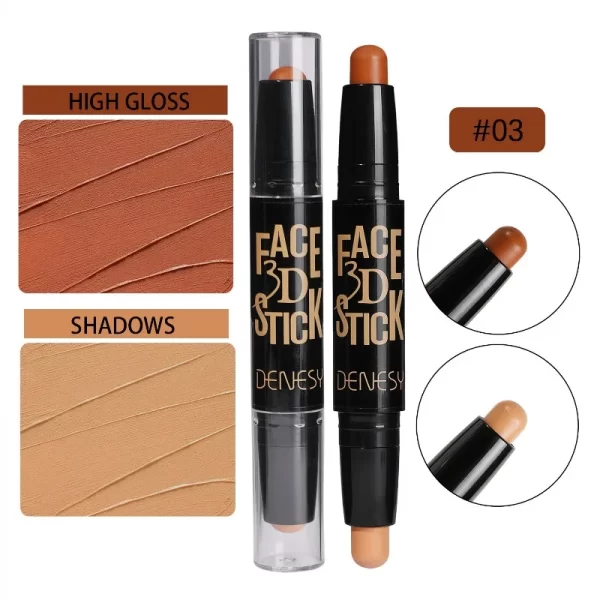 Face Freckles Double Head Concealer Pen Long Lasting White Dark Circles Corrector Contour Eye Stick Pencil Cosmetic Makeup - Image 8