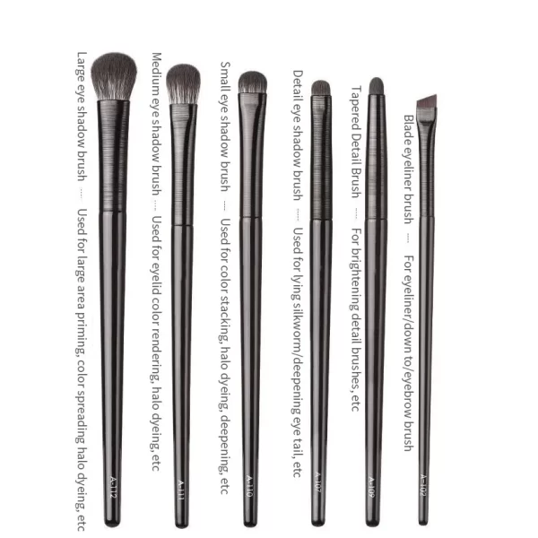 Natural Eye Makeup Brushes Set Eyeshadow Brush Eyebrow Contour Eyeliner Brush Women Eyes Cosmetic Blending Detail Make Up Tools - Image 7