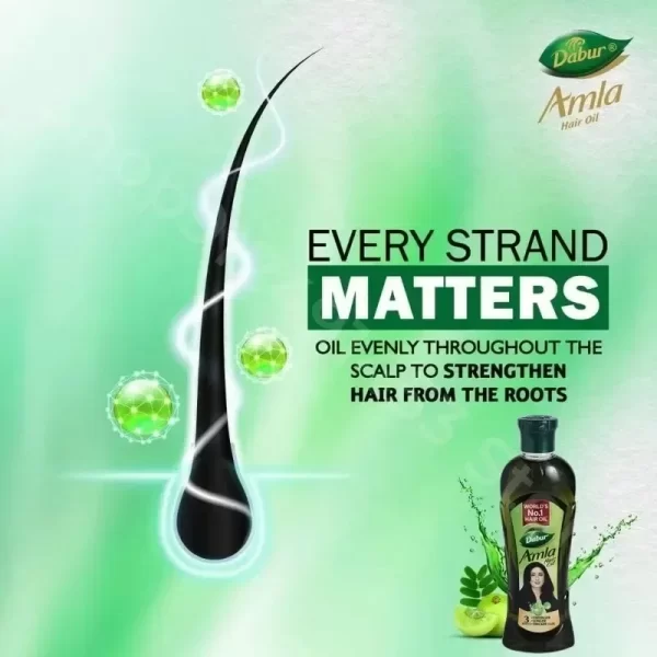 India Dab Amla ur HAIR OIL for Healthy Hair and Moisturized Scalp Indian Gooseberry Nourishing Black Smoothing Hair Oil 180ml - Image 7