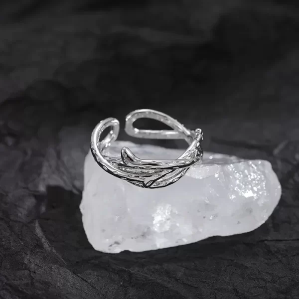 Vintage Goth Thorny Rose Couple Rings for Men Women Charm Irregularity Opening Stainless Steel Punk Finger Ring Jewelry Y2k Gift - Image 9
