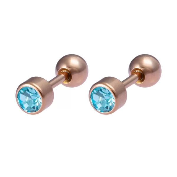 1 Pair Medical Stainless Steel Crystal Screw Round Ball Stud Earrings Ear Bone Nail Cartilage Earring Ear Piercing Body Jewelry - Image 23