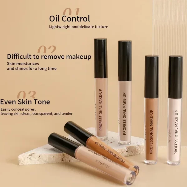 6-color Concealer Long Lasting Moisturizing Oil Control High Coverage Foundation Natural Makeup Liquid Matte Contour Highlighter - Image 6