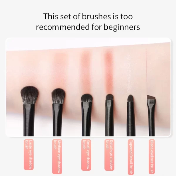 Natural Eye Makeup Brushes Set Eyeshadow Brush Eyebrow Contour Eyeliner Brush Women Eyes Cosmetic Blending Detail Make Up Tools - Image 5