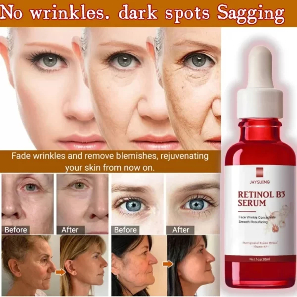 Pure Retinol Face Serum with Vitamin B3. Anti Aging Face Serum for Lines Wrinkles & Premature Sun Damage - Image 3