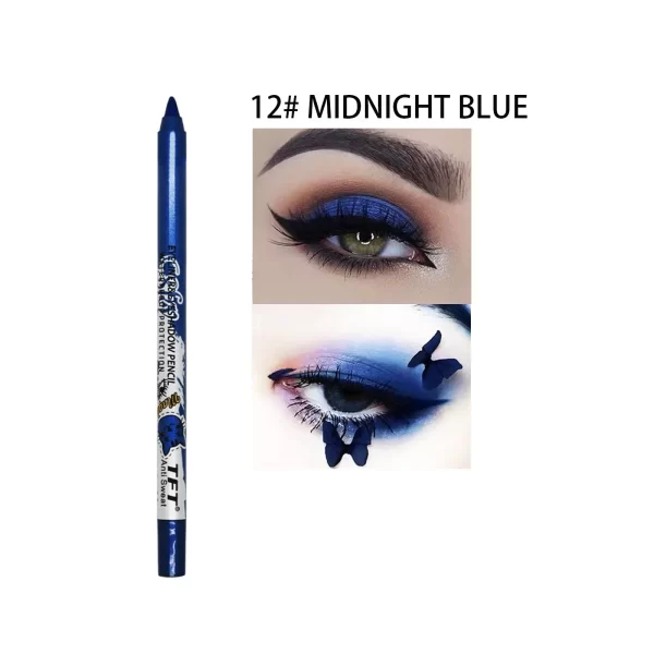 14 Colors Colorful Long-lasting Eyeliner Pencil Waterproof Quick-Dry No Blooming Blue Pink Eye Liner Pen Cosmetics Tools - Image 14