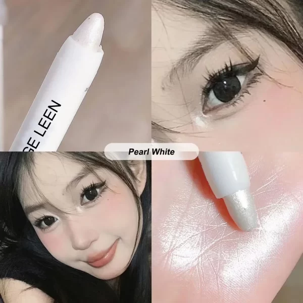 Pearl Matte White Glitter Eyeliner Pencil Brightening Eyes Head Lying Silkworm Waterproof Highlighter Eyeshadow Stick Cosmetic - Image 7