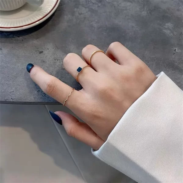 Bohemian Gold Color Cross Wide Rings Set For Women Girl Simple Chain Finger Tail Rings 2022 NEW Bijoux Jewelry Gifts Ring Female - Image 18