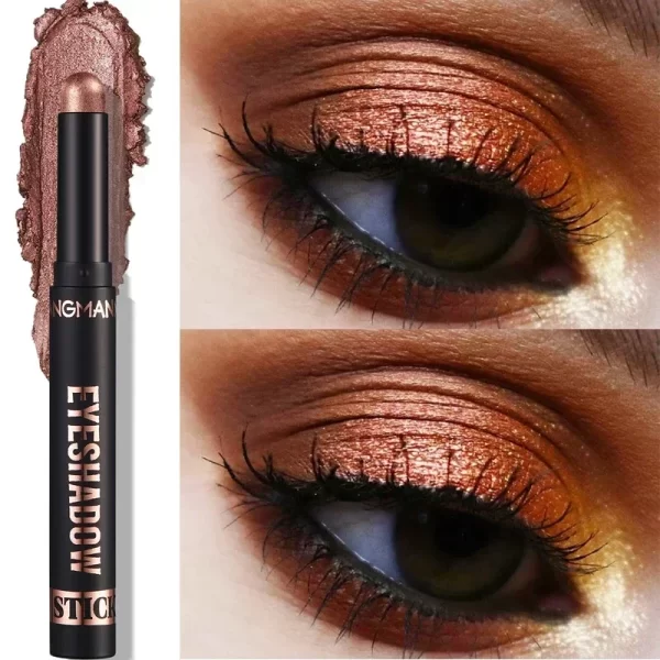 8 Color Pearlescent Eyeshadow Stick Highlighter Eyeshadow Pencil Waterproof Glitter Matte Nude Eye Shadow Pen Sparkly Eye Makeup - Image 3
