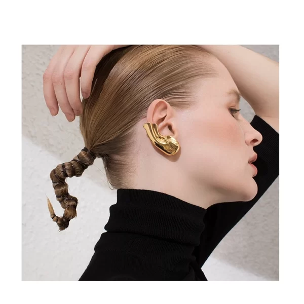 Punk Vintage Half Ear Contour Metal Ear Clip Stud Earrings For Women girls Ear Bones Clip Fashion Earring Jewelry Gift - Image 4