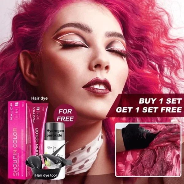 Damage-Free Permanent Hair Color Dye Set DIY Hair Coloring Kit brown hot pink hair dye color for gray hair coverage Styling Tool - Image 12