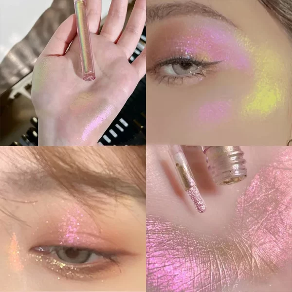 Glitter Highlighter Liquid Eye Shadow Multichrome Shimmer Eyeshadow Chameleon Eye Makeup High Gloss Pearl Shiny Eye Shadow - Image 6