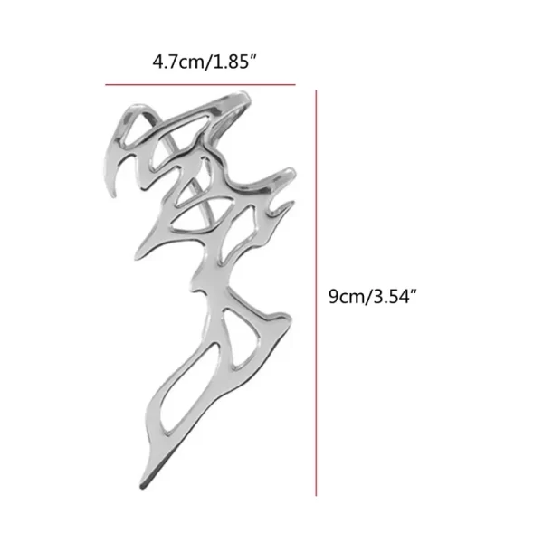 Metal Liquid Earring Eye Catching Metal Flame Ear Cuff Earring Durable - Image 6