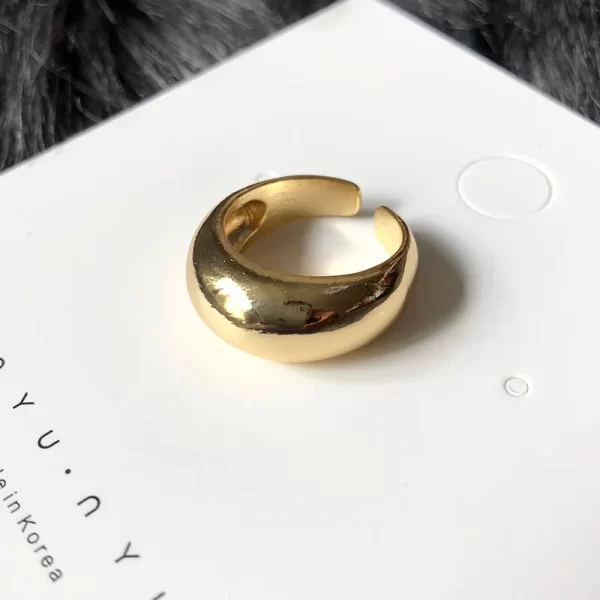 3Pcs Gold Color Silver Color Metal Minimalist Glossy Wide Open Rings Geometric Finger Rings for Women Men Jewelry - Image 7