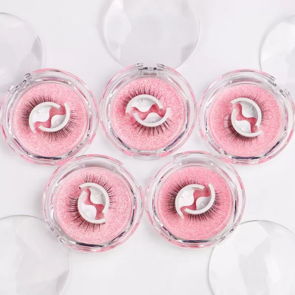 Glue free pair of false eyelashes can be re-used full eyelash tape. Naturally elongated 3 seconds Wear without glue and eyelashe - Image 2