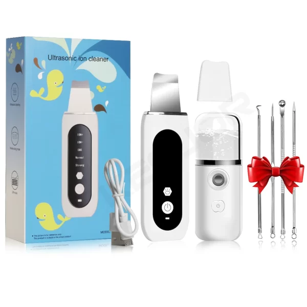 Ultrasonic Skin Scrubber Peeling Blackhead Remover Deep Face Cleaning Ultrasonic Ion Ance Pore Cleaner Facial Shovel Cleanser - Image 7