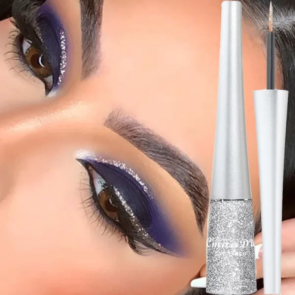 Glitter Liquid Eyeliner Pen Pearlescent Sequins Diamond Bright Shining Eyeliner Waterproof Lasting Eye Shadow Women Cosmetics - Image 3