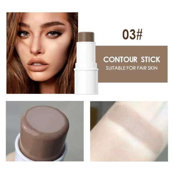 QIBEST Contour Stick Face Bronzer Makeup Waterproof Matte Finish Highlighters Shadow Contouring Pencil Stick Lasting Cosmetics - Image 2