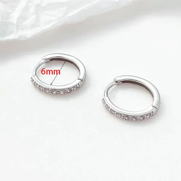 Korean Stainless Steel Round Circle Small Hoop Earrings Women Multicolor Zircon Minimal Punk Cartilage Earring Piercing Jewelry - Image 8