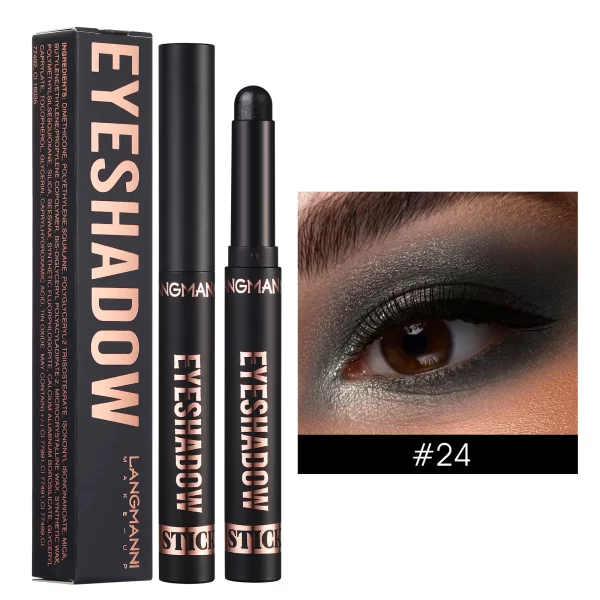 Smoky Dark Blue Eyeshadow Pencil Stick Waterproof Pearlescent 16 Colors Metallic Glitter Eye Shadow Highlighter Pen Makeup Tool - Image 11
