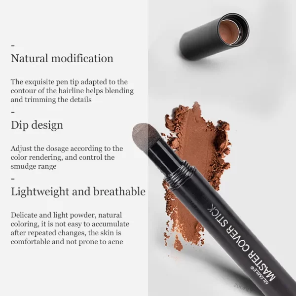 1PC Hairline Concealer Pen Control Hair Root Edge Blackening Instantly Cover Up Grey White Hair Natural Herb Hair Concealer Pen - Image 3
