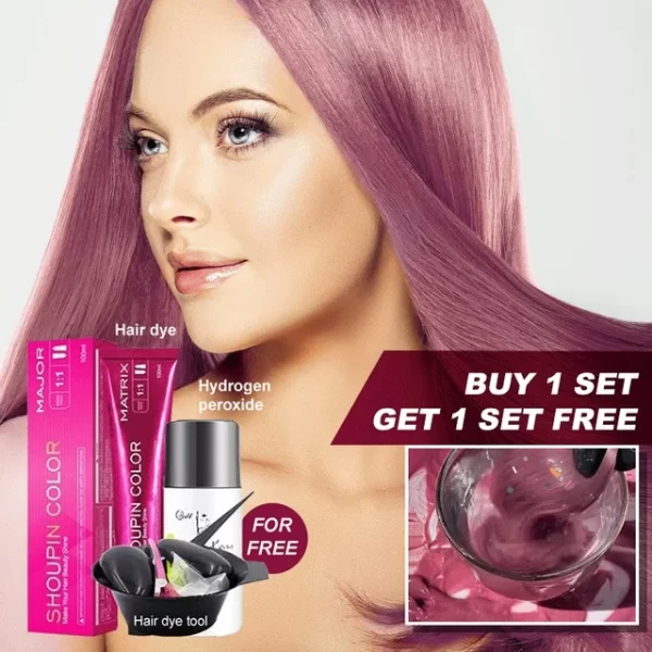 Damage-Free Permanent Hair Color Dye Set DIY Hair Coloring Kit brown hot pink hair dye color for gray hair coverage Styling Tool - Image 17