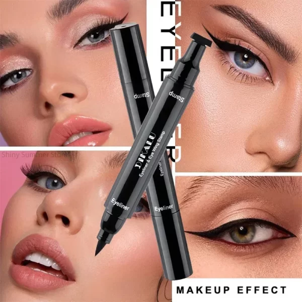2 In1 Stamp Double-ended Fast Dry Eyeliner Waterproof Lasting Triangle Non-smudge Liquid EyeLiner Pencil Makeup korean cosmetics - Image 4