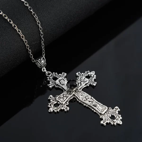 Y2K Punk Crystal Cross Pendant Necklace For Women Men Gothic Clavicle Chain Choker Necklaces Aesthetic Jewelry Bijoux Party Gift - Image 10