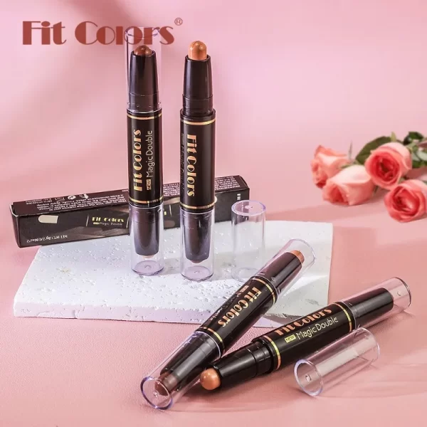 Dual-end Highlighter Concealer Stick Contour Shadow Smear Pen Brighten Face Body Nose Shadow Multi-functional Contouring Sticks - Image 6