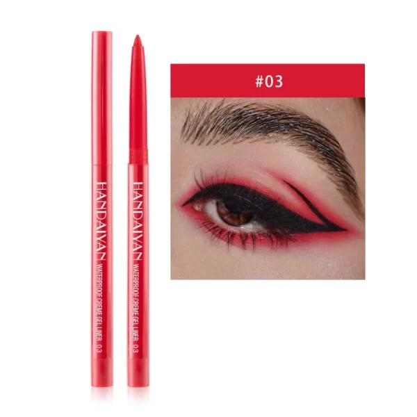 Sexy Purple Waterproof Matte Eye Cosmetics EyeLiner Pencil Long Lasting Women Fashion Pink Black Eye Charming Eye Liner Pencil - Image 3