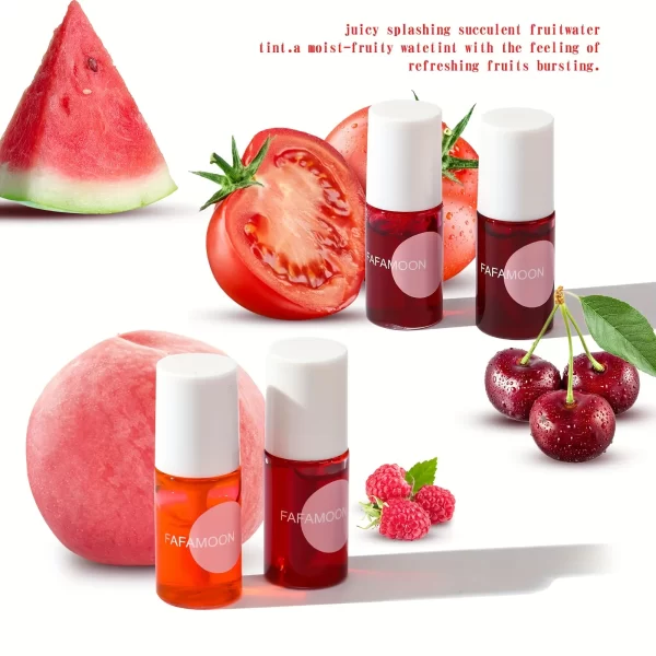 Lip Gloss, Long-Lasting Water Tint, Cup-Resistant Lip Stain, Hydrating Lip Makeup, Fruit Platter Series - Image 3