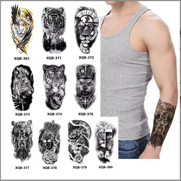 Waterproof Tattoo Stickers Body Small Arm Tattoo Stickers Animal Totem Men And Women Universal  Gift Decoration