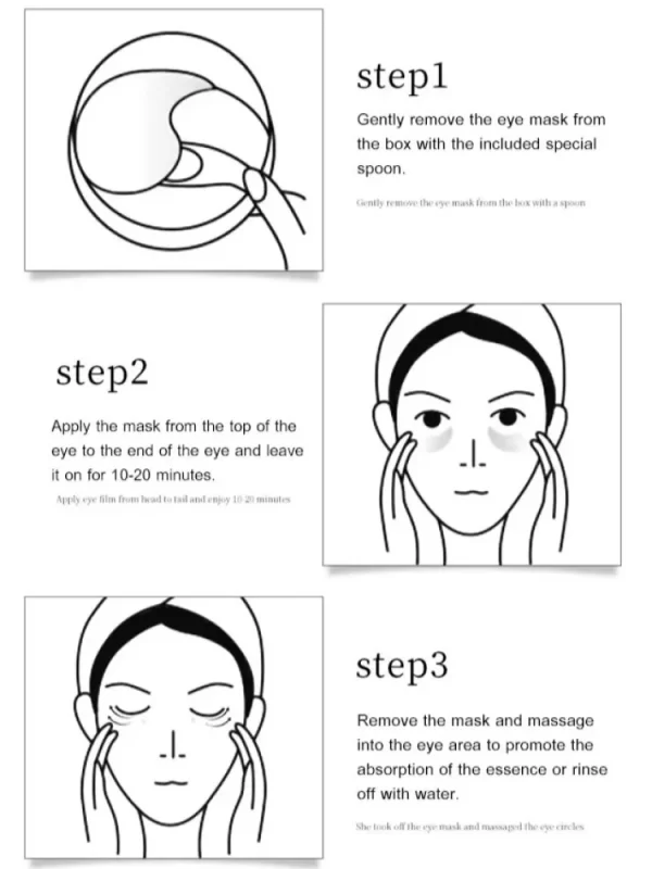 Eye Firming Eye Mask Deep Moisturizing Eye Care Permeable Blue Copper Eye Firming Peptide Eye Mask - Image 4